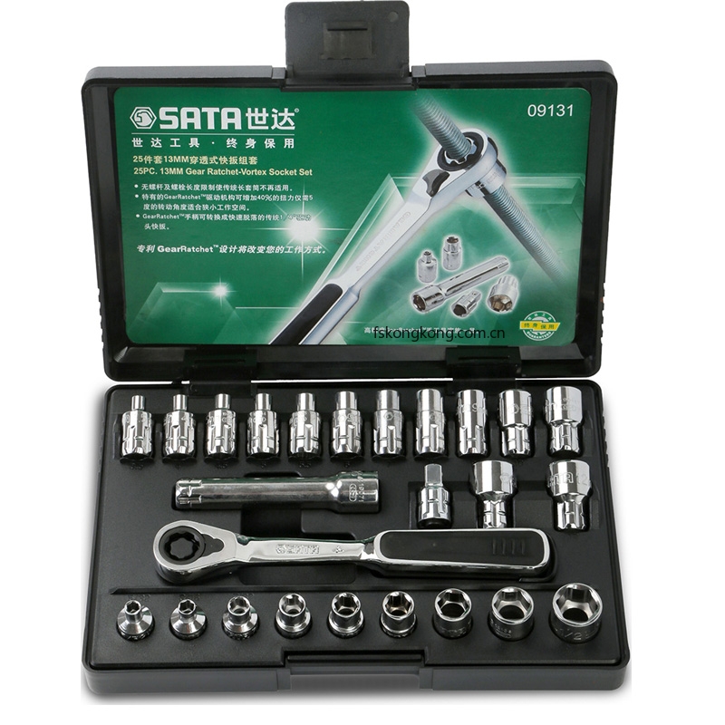 SATA/世达  09131 25件13MM系列穿透式套筒组套