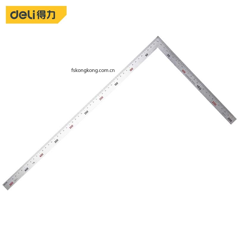 DELI/得力 DL7150 钢拐尺250x500mm(银)(把)