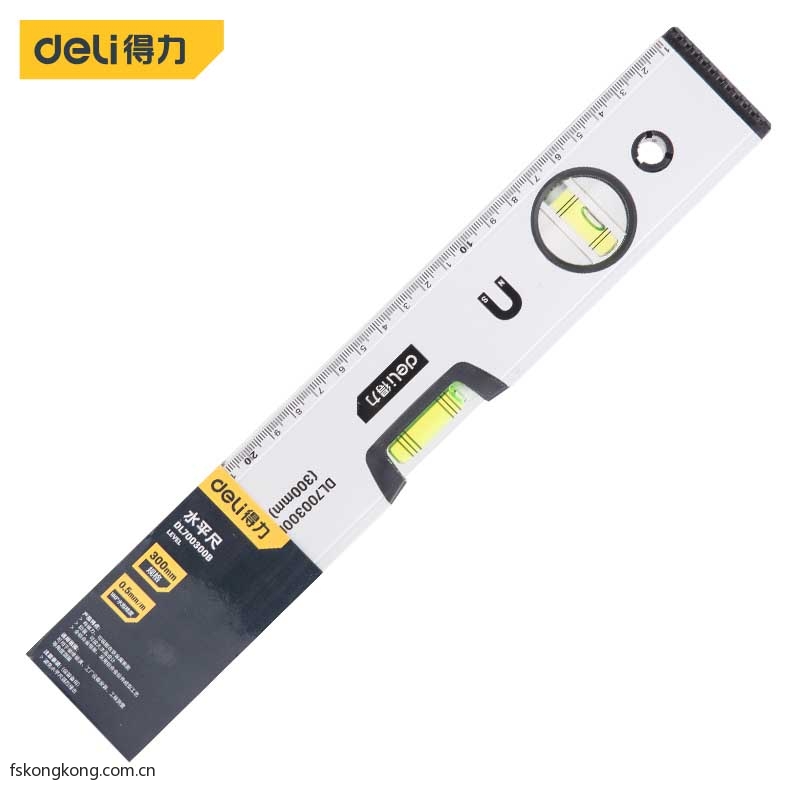 DELI/得力 DL700300B 水平尺300mm(白)(把)