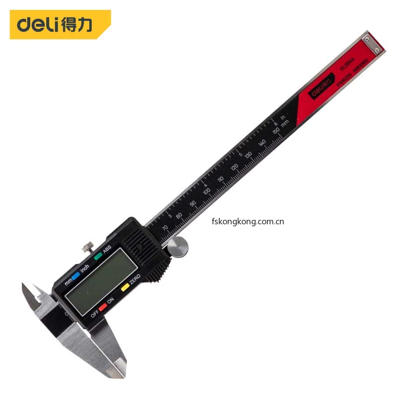 DELI/得力 DL3944 数显卡尺150mm专业(红)(把)