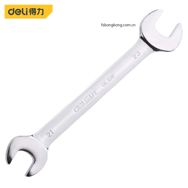DELI/得力 DL33320 镜面双开口扳手21x23mm铬钒钢(银)(把)