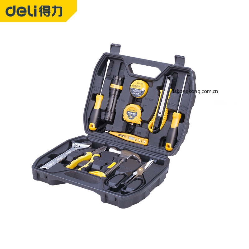 DELI/得力 DL1012 综合维修套装12件套(黑)(套)