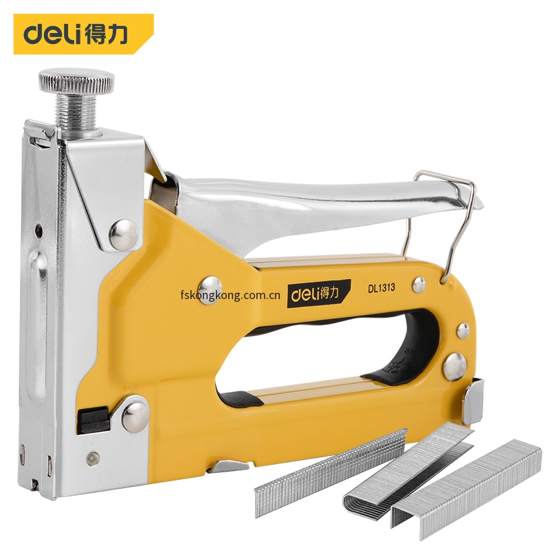 DELI/得力 DL238104 三合一打钉枪套装三款枪钉各2000枚(黄)(套)