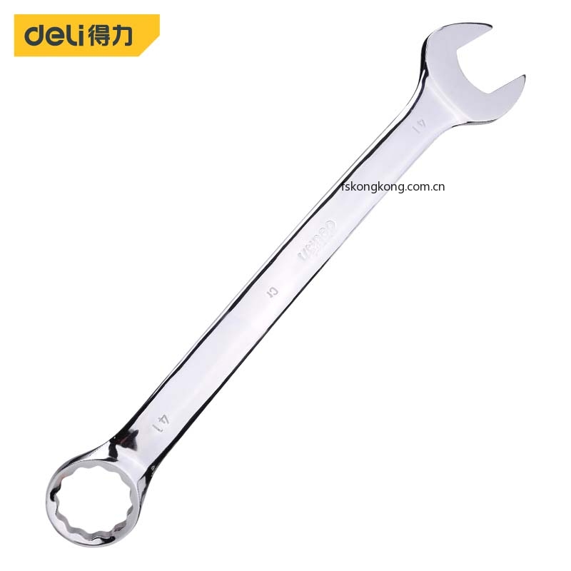 DELI/得力 DL33141 镜面两用扳手41mm铬钒钢(银)(把)