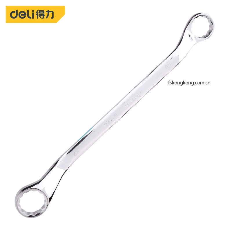 DELI/得力 DL33225 镜面双梅花扳手30x32mm铬钒钢(银)(把)