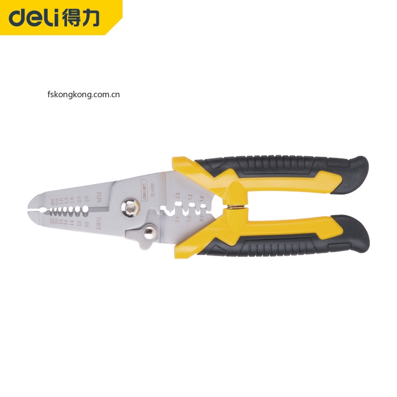 DELI/得力 DL4991 压接剥线钳0.8-2.6mm(黑)(把)