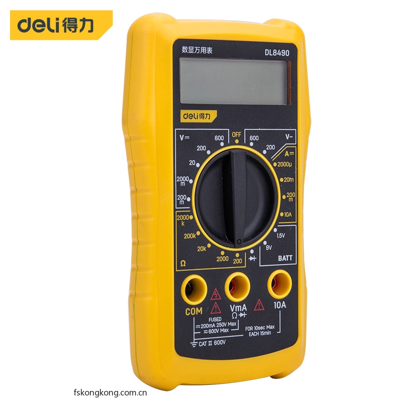 DELI/得力 DL8490 数字万用表1999位(黄)(台)
